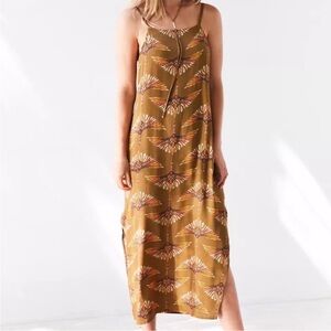 Urban Outfitters Ecote Print Midi Slip Dress
